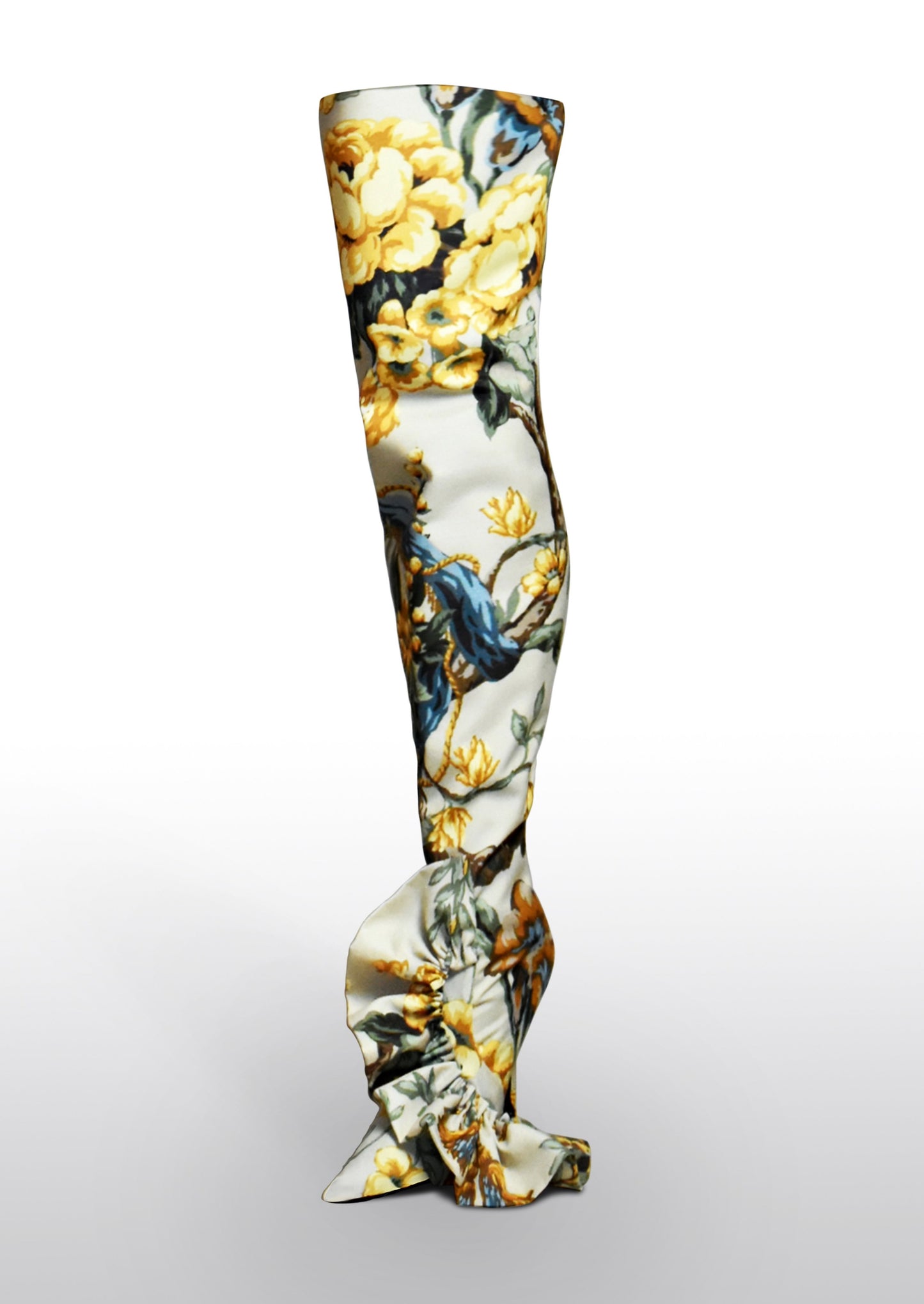 Splendor Thigh High Boots in Floral